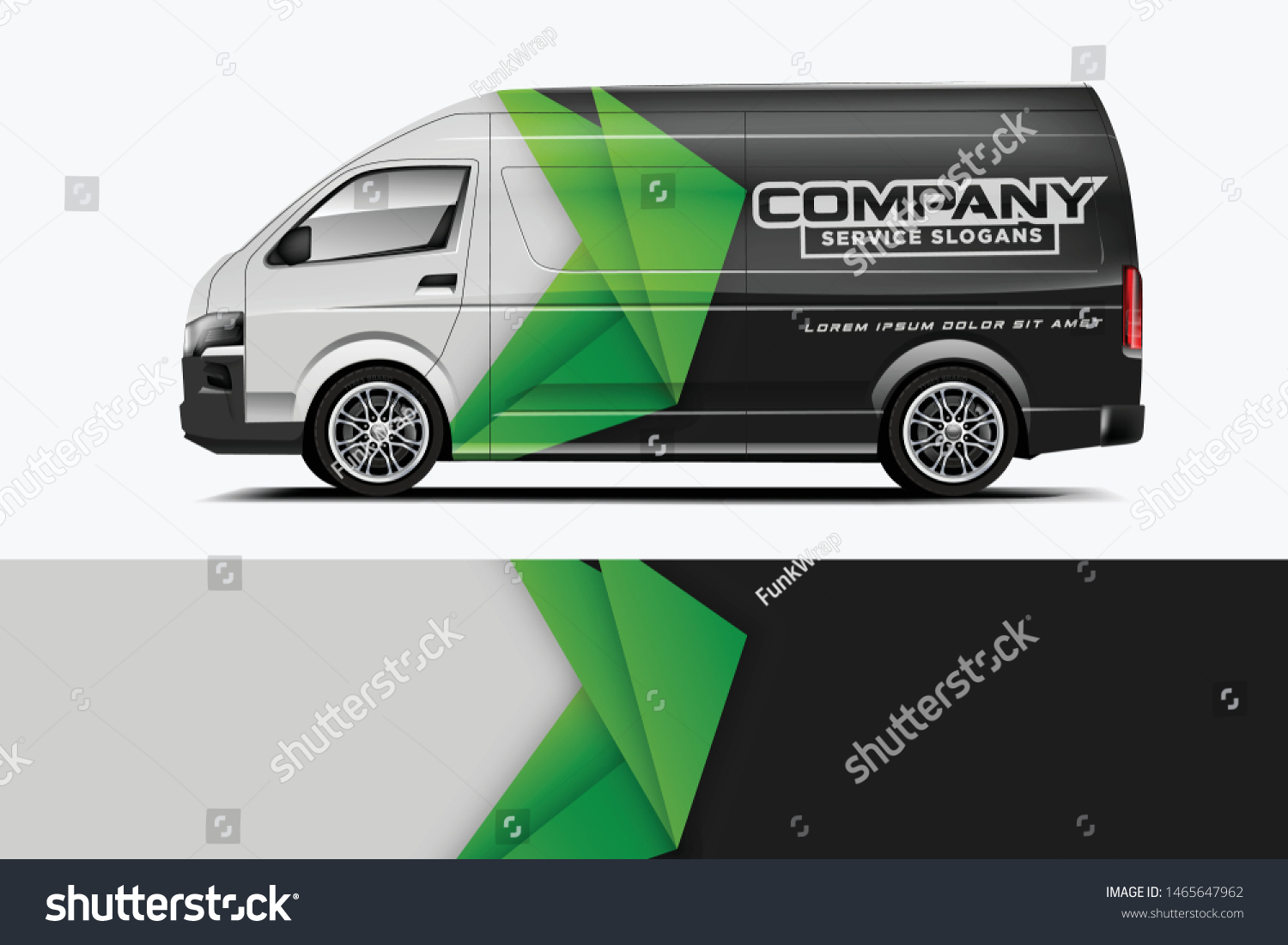 Van wrap design. Wrap, sticker and decal design for company. Vector format dekal