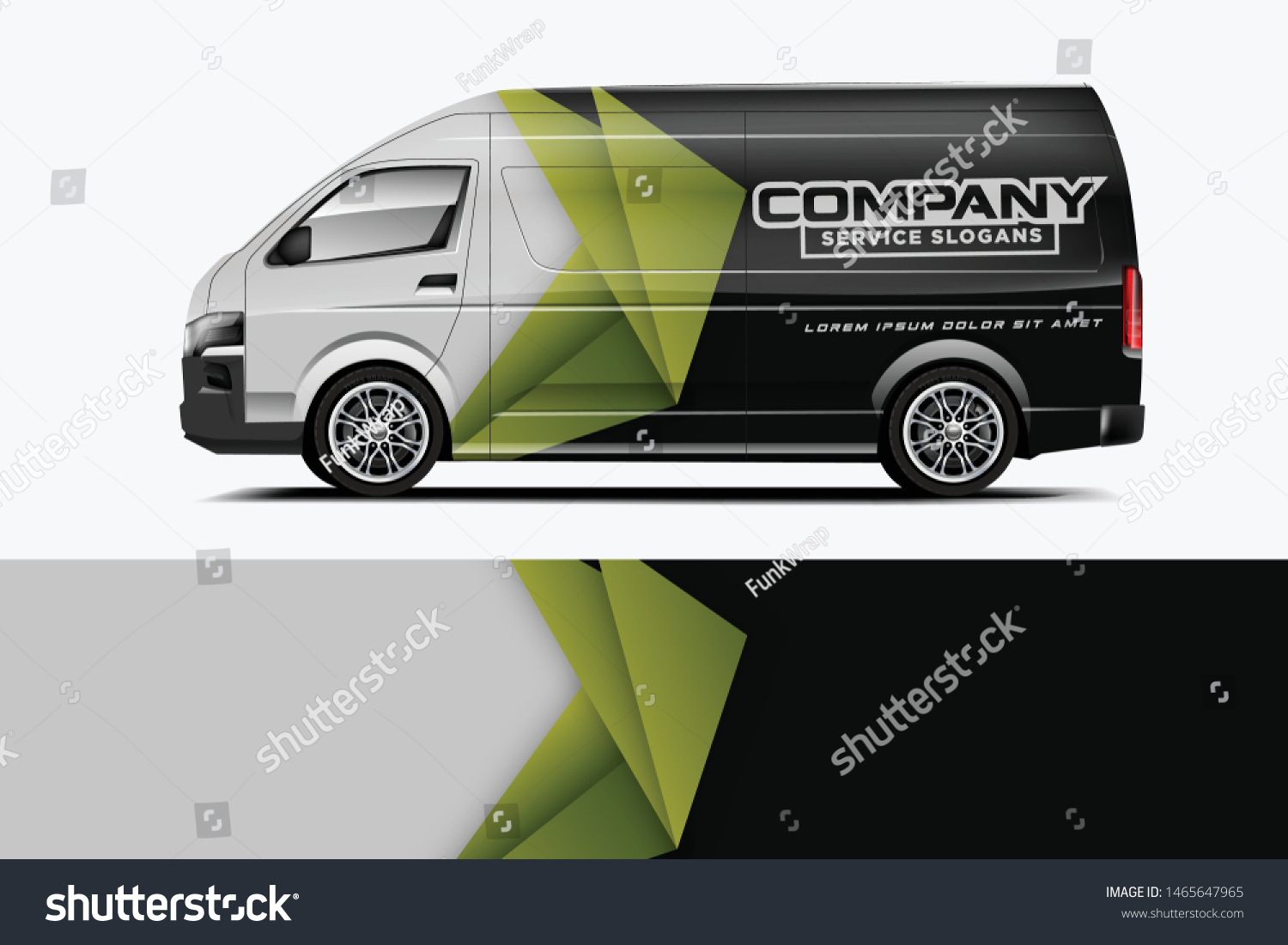 Van wrap design. Wrap, sticker and decal design for company. Vector format dekal