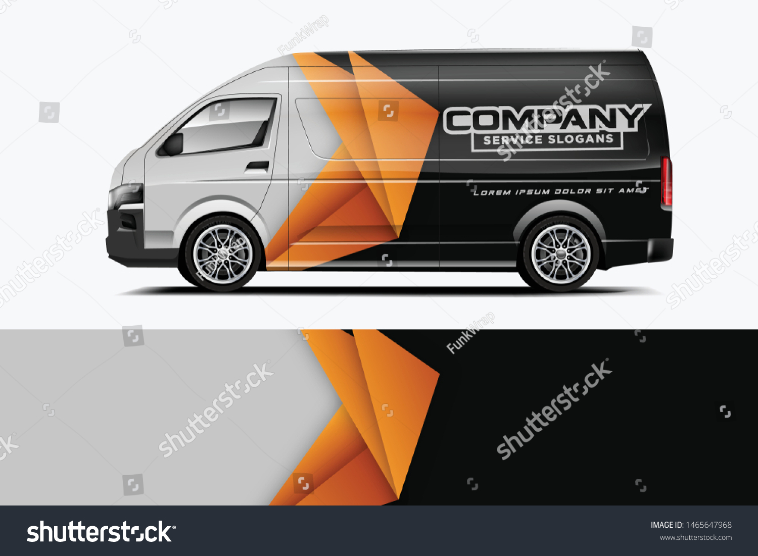 Van wrap design. Wrap, sticker and decal design for company. Vector format dekal