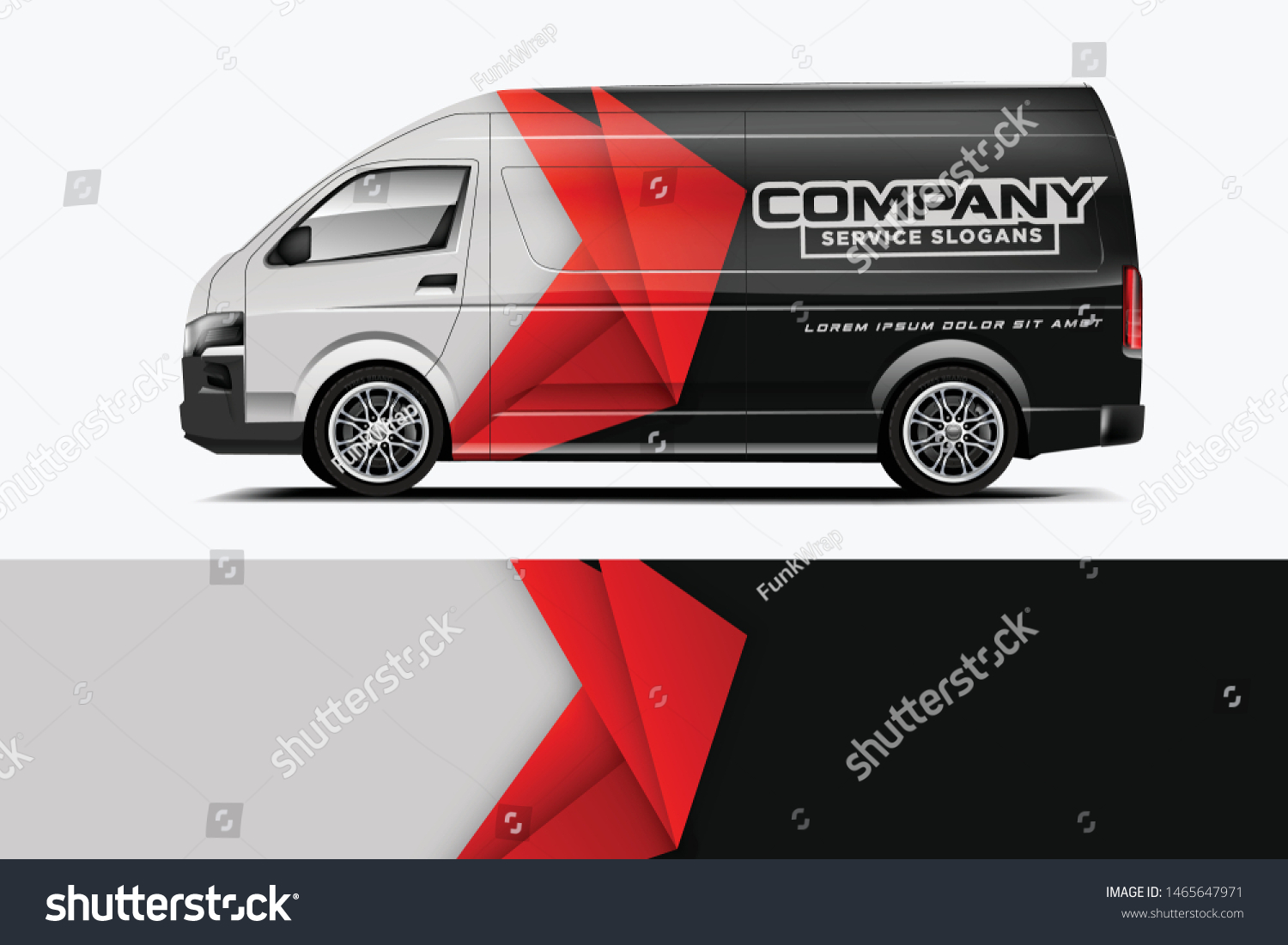 Van wrap design. Wrap, sticker and decal design for company. Vector format dekal