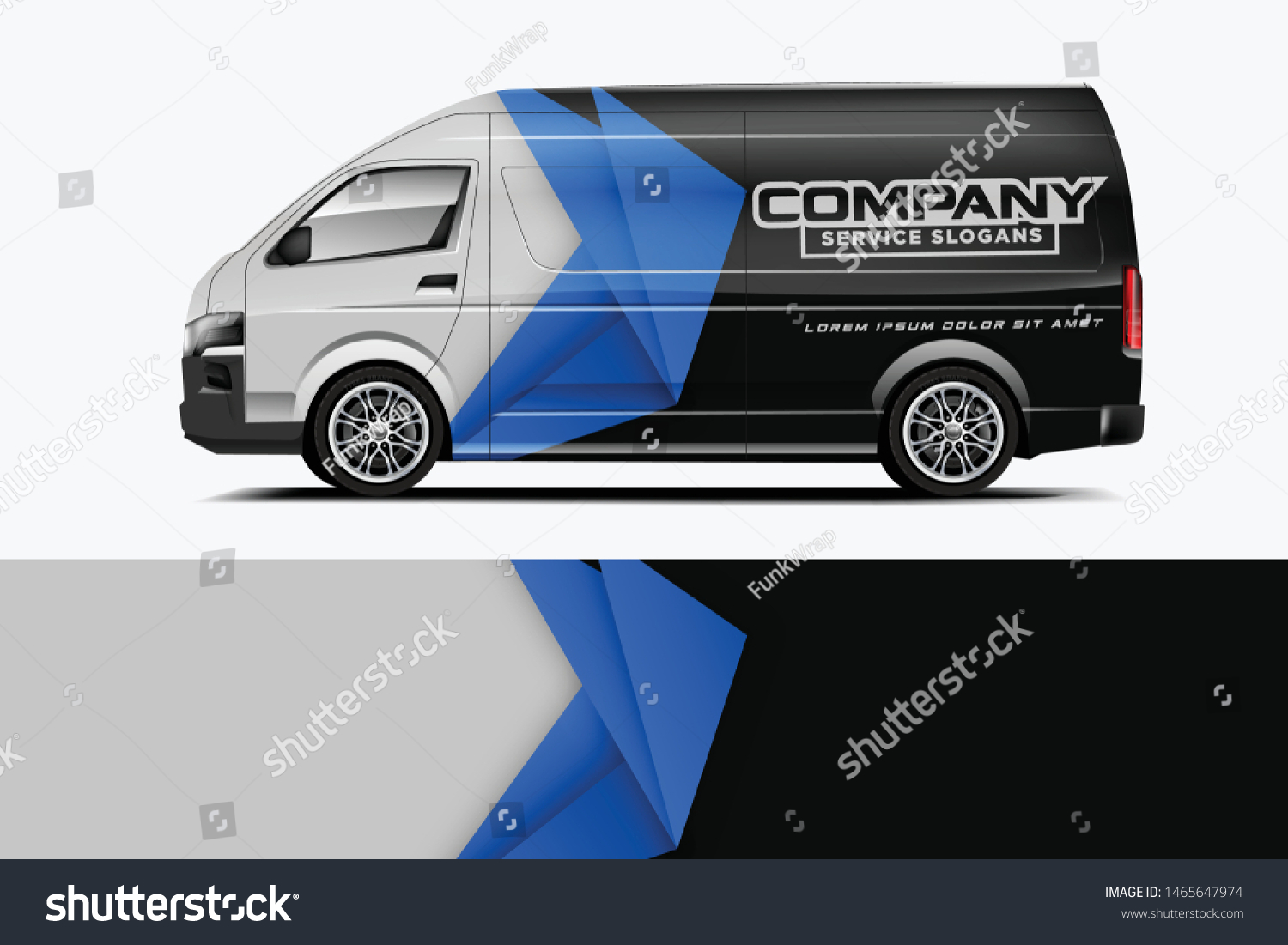 Van wrap design. Wrap, sticker and decal design for company. Vector format dekal