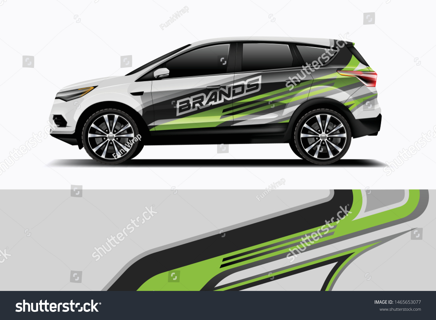 Company branding Car decal wrap design vector. Graphic abstract stripe racing background kit designs company car dekal