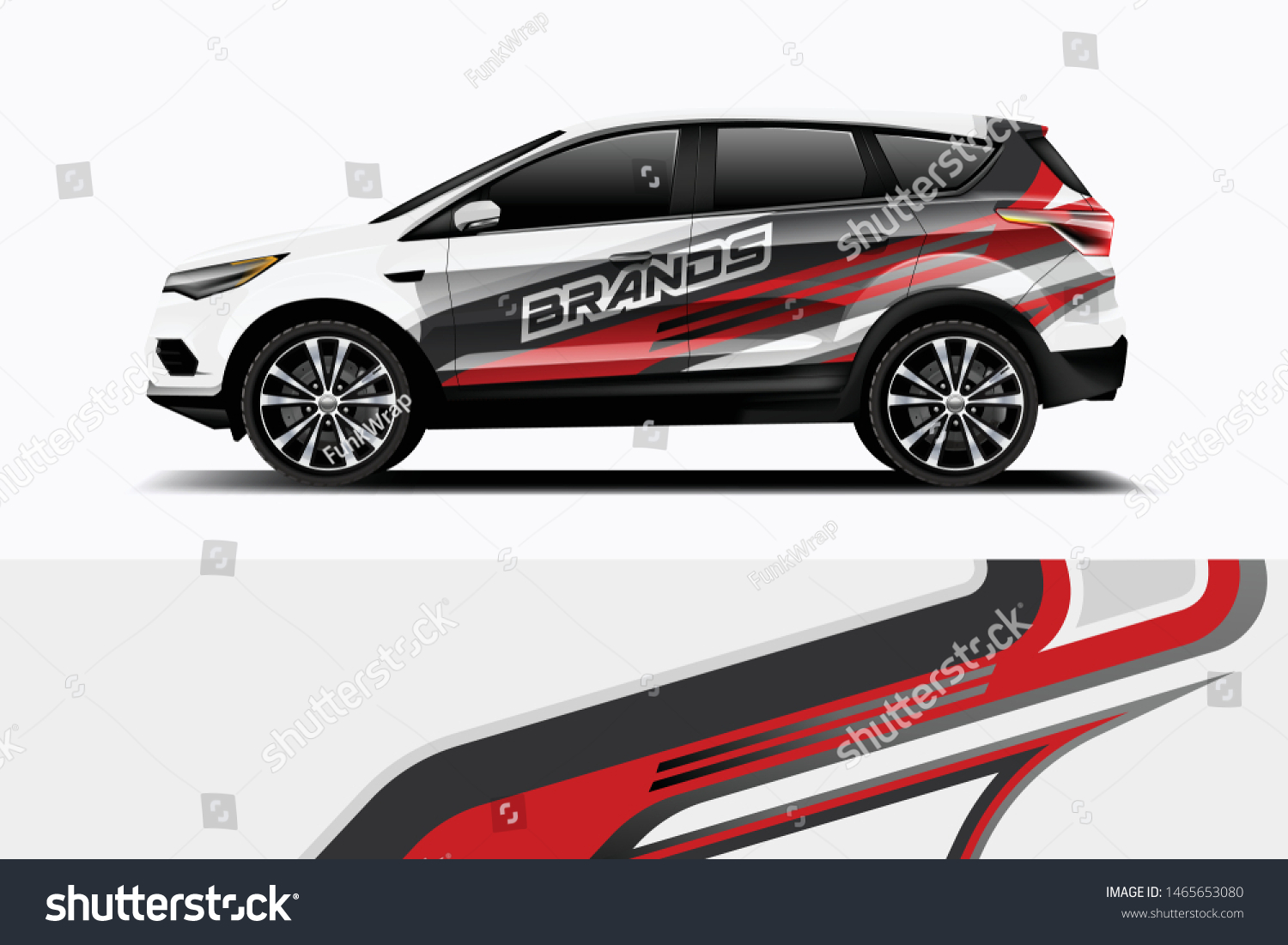Company branding Car decal wrap design vector. Graphic abstract stripe racing background kit designs company car dekal