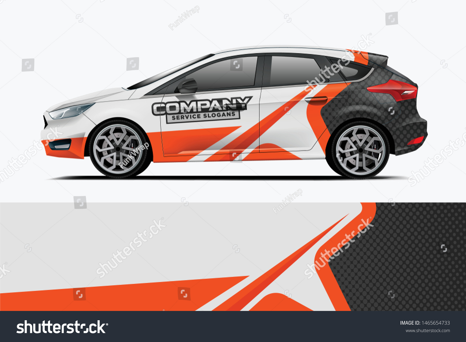 Company branding Car decal wrap design vector. Graphic abstract stripe racing background kit designs company car dekal