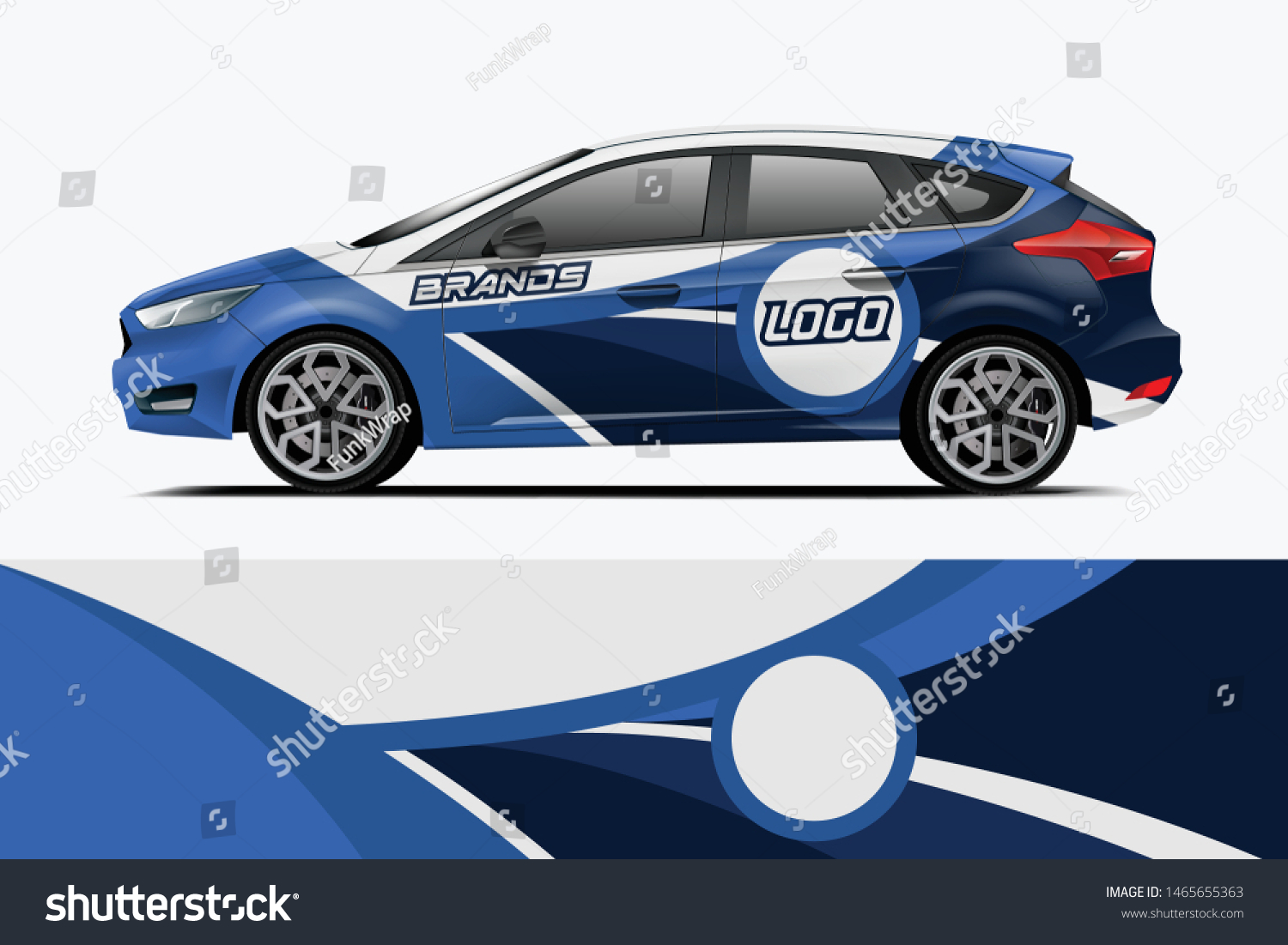 Company branding Car decal wrap design vector. Graphic abstract stripe racing background kit designs company car dekal