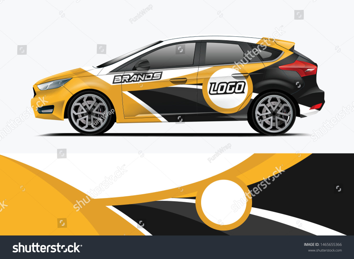 Company branding Car decal wrap design vector. Graphic abstract stripe racing background kit designs company car dekal