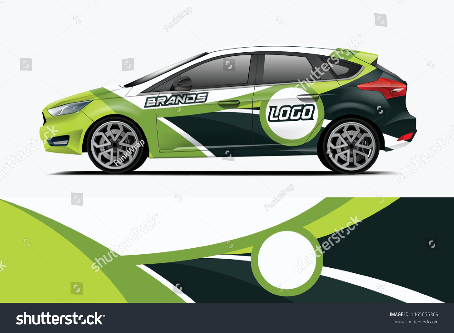 Company branding Car decal wrap design vector. Graphic abstract stripe racing background kit designs company car dekal