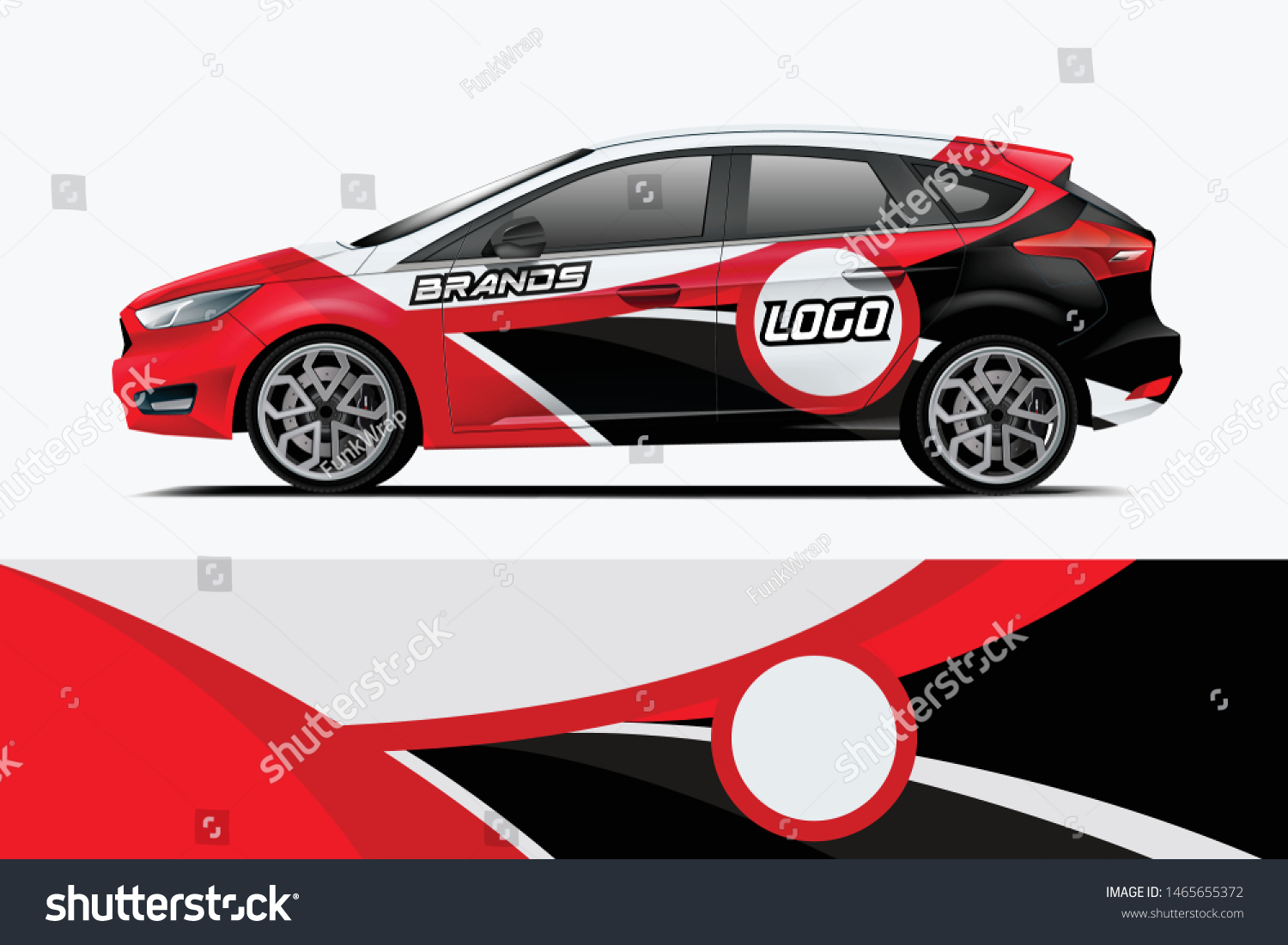 Company branding Car decal wrap design vector. Graphic abstract stripe racing background kit designs company car dekal