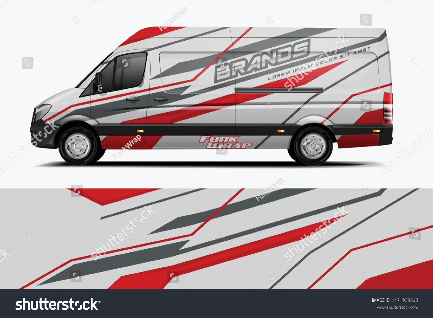 Van wrap design. Wrap, sticker and decal design for company. Vector format dekal