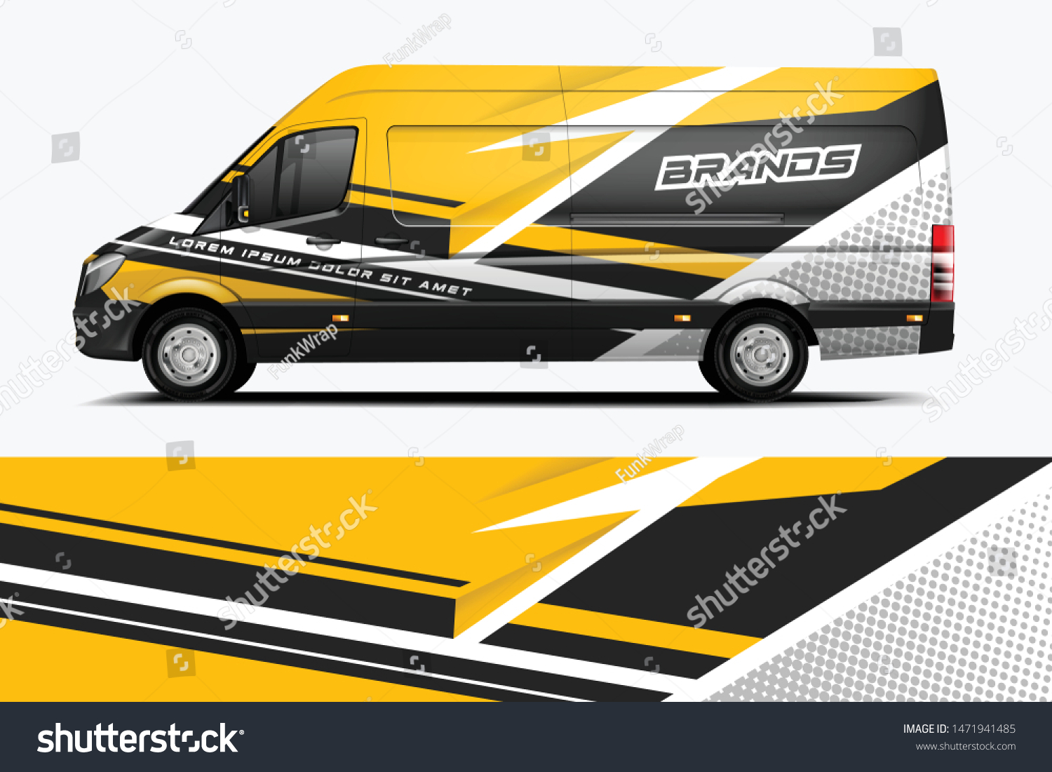 Van wrap design. Wrap, sticker and decal design for company. Vector format dekal
