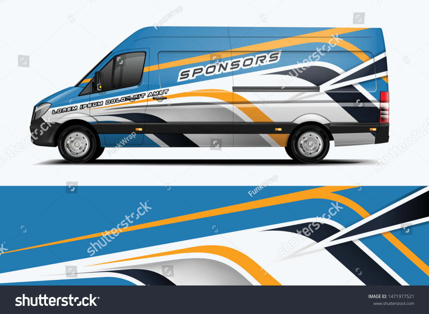 Van wrap design. Wrap, sticker and decal design for company. Vector format dekal