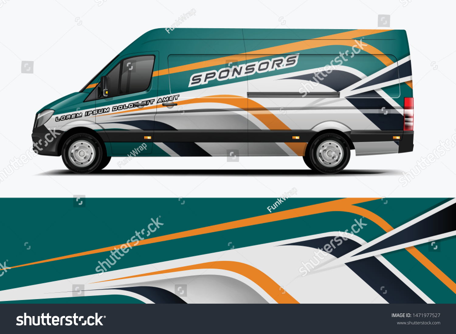 Van wrap design. Wrap, sticker and decal design for company. Vector format dekal
