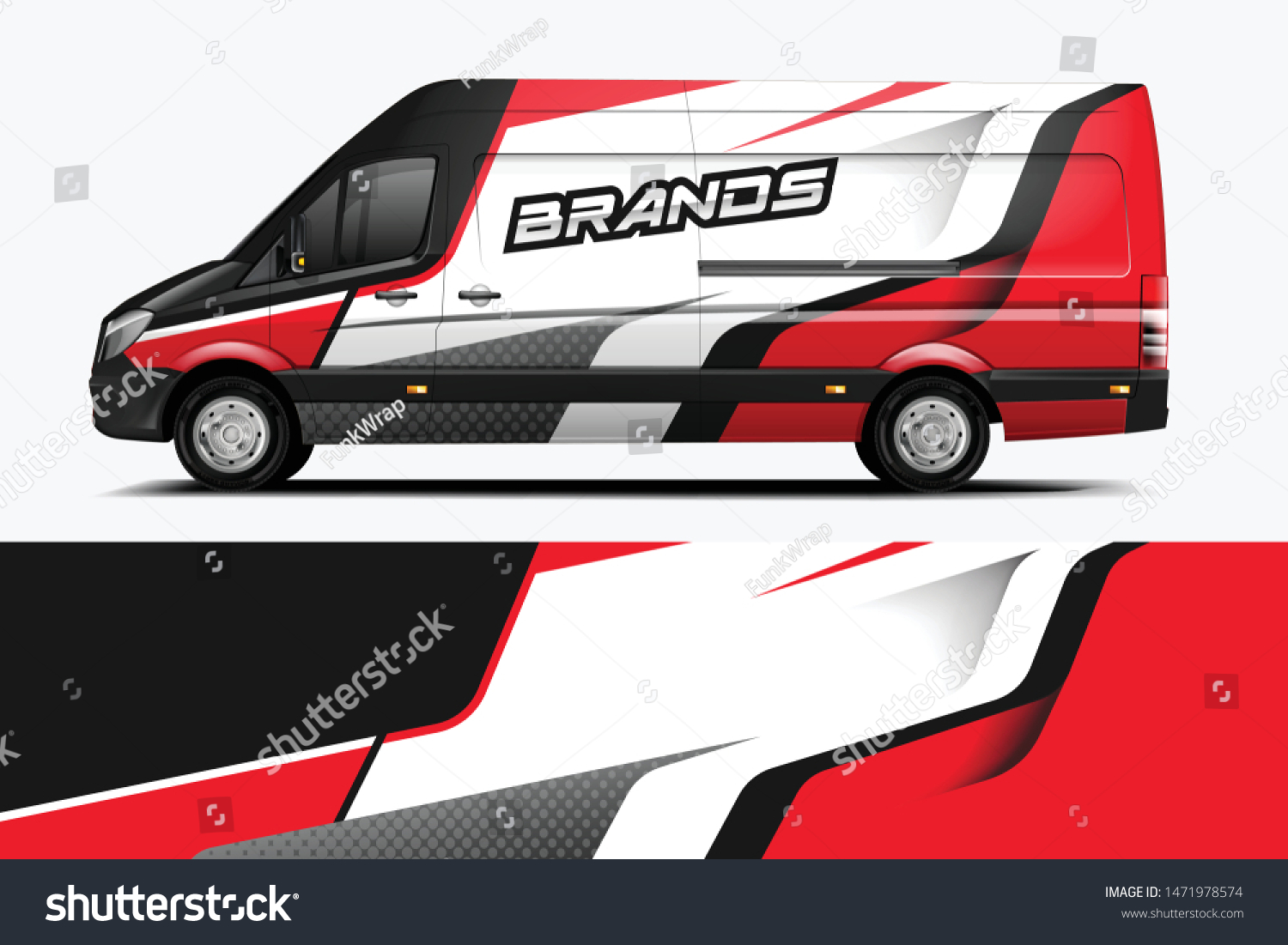 Van wrap design. Wrap, sticker and decal design for company. Vector format dekal