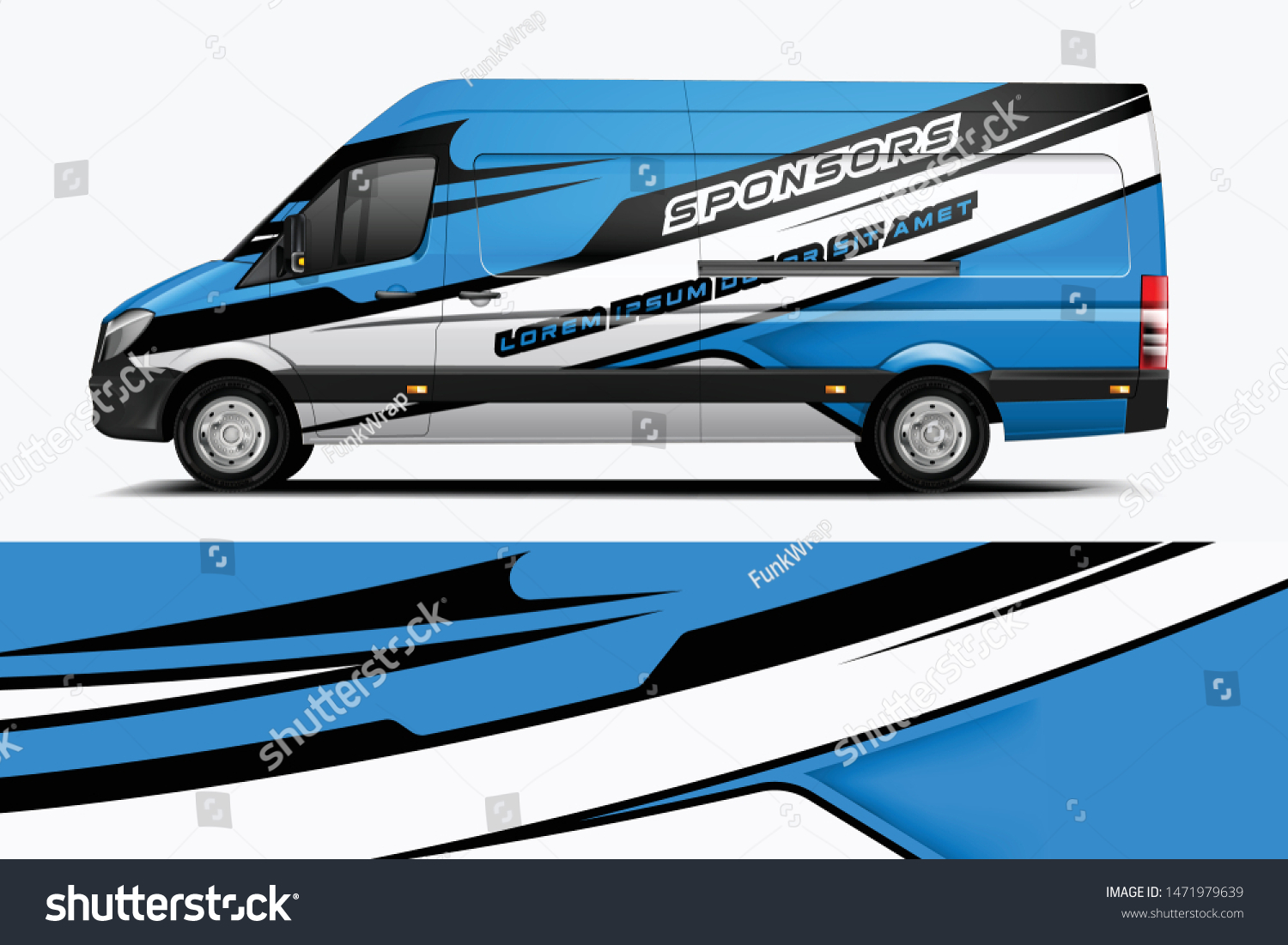 Van wrap design. Wrap, sticker and decal design for company. Vector format dekal