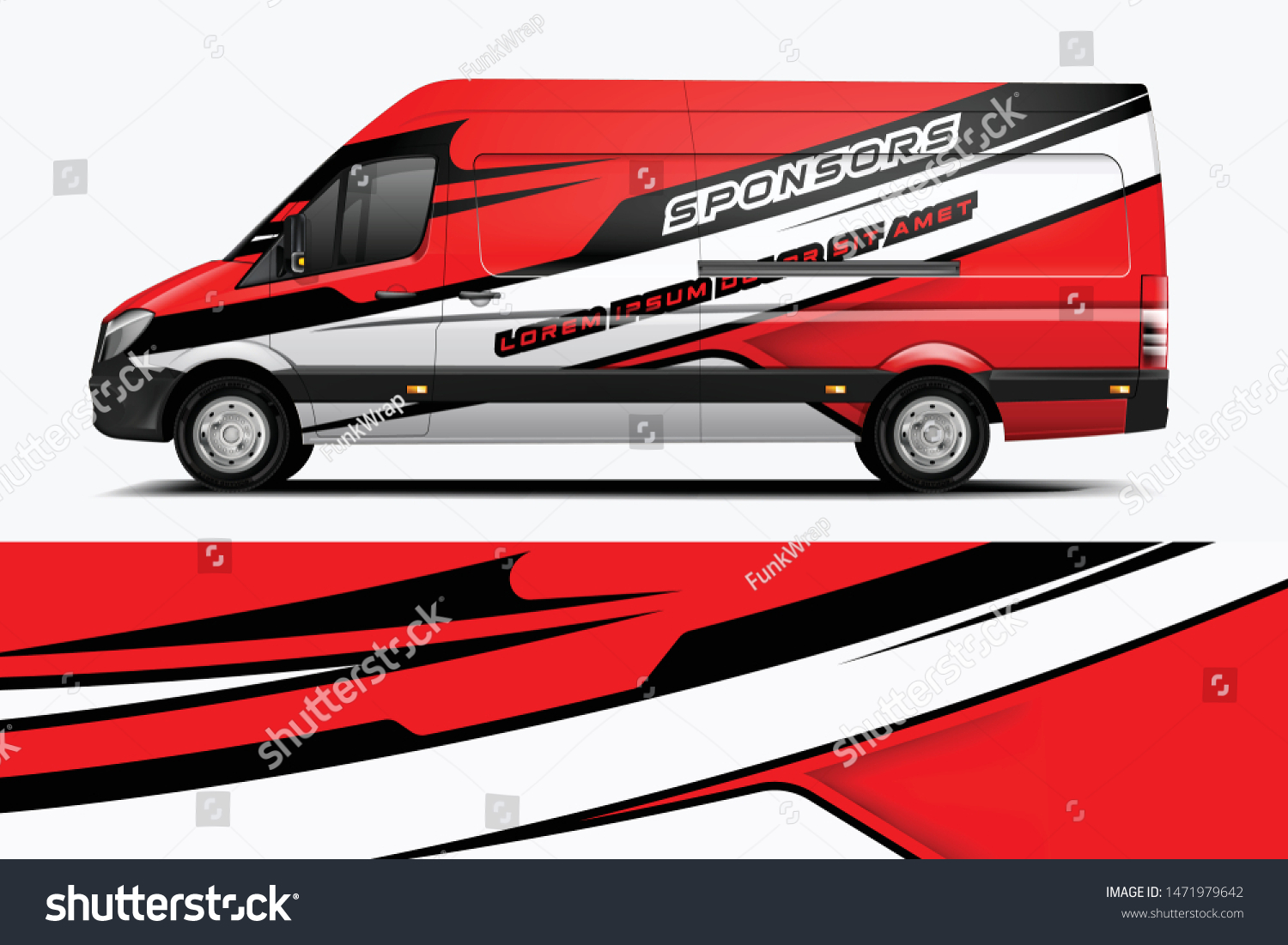Van wrap design. Wrap, sticker and decal design for company. Vector format dekal