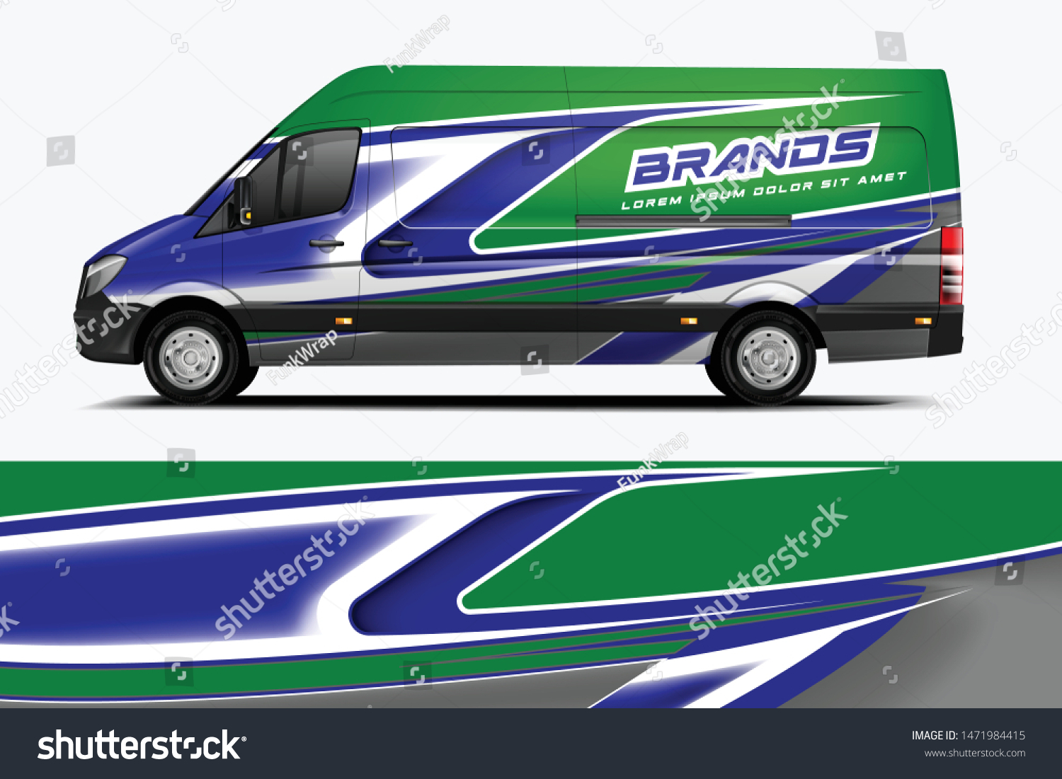 Van wrap design. Wrap, sticker and decal design for company. Vector format dekal