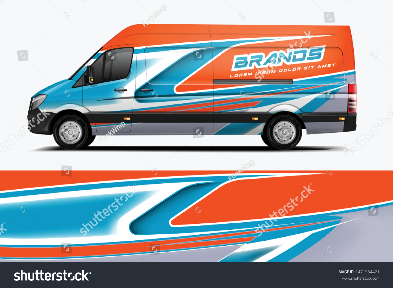 Van wrap design. Wrap, sticker and decal design for company. Vector format dekal
