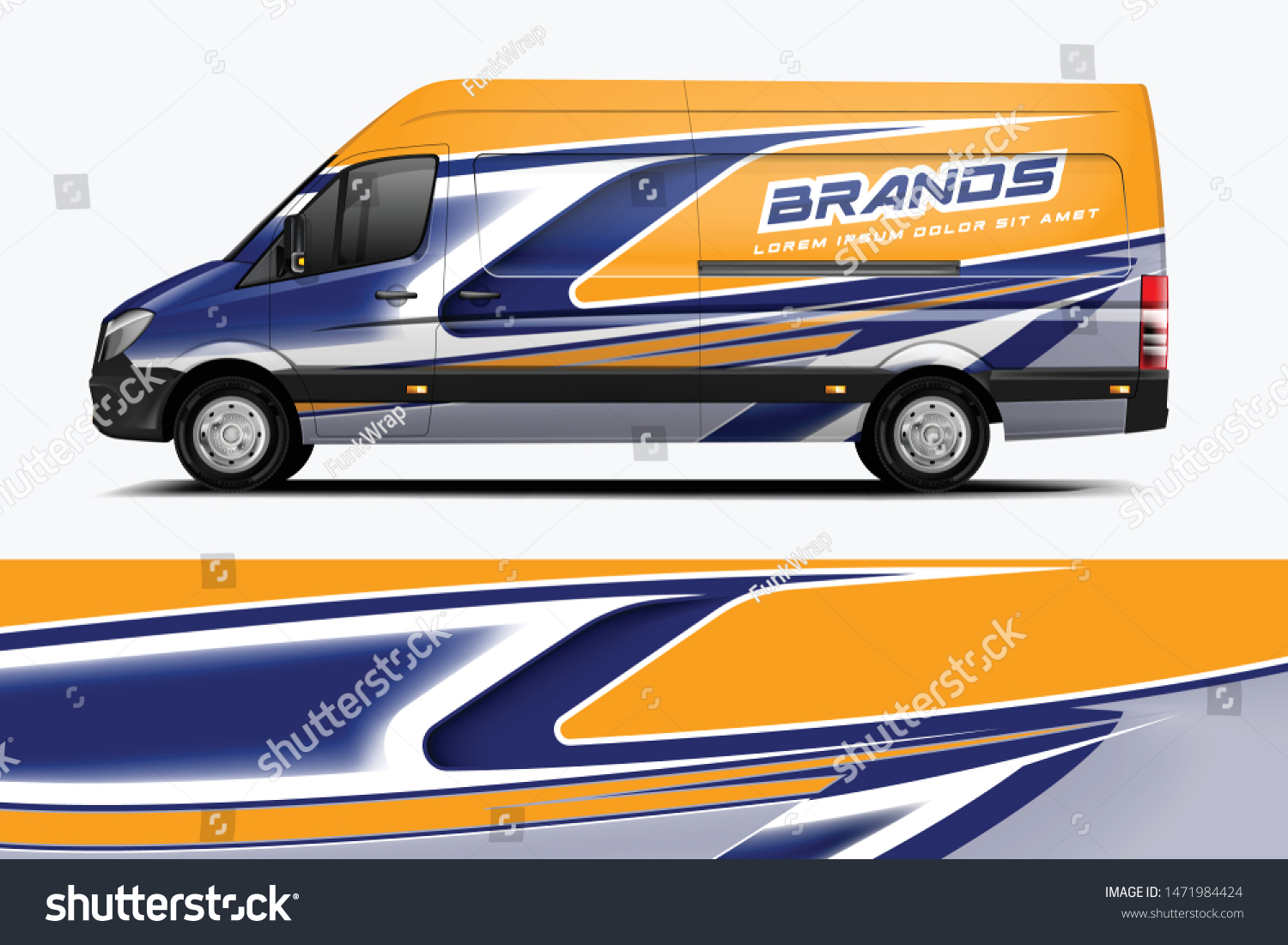 Van wrap design. Wrap, sticker and decal design for company. Vector format dekal