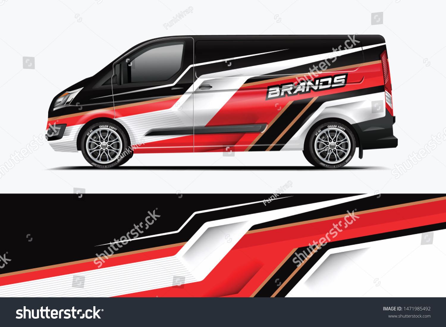 Van wrap design. Wrap, sticker and decal design for company. Vector format - eps 10 Vector dekal