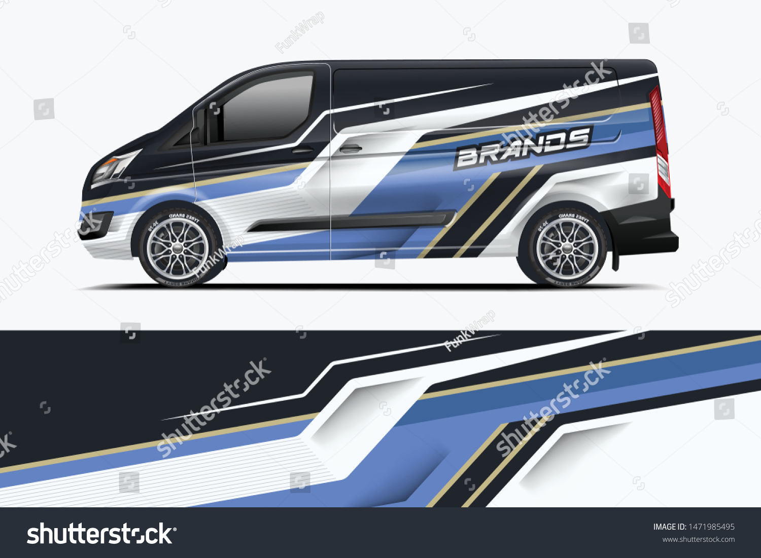 Van wrap design. Wrap, sticker and decal design for company. Vector format - eps 10 Vector dekal