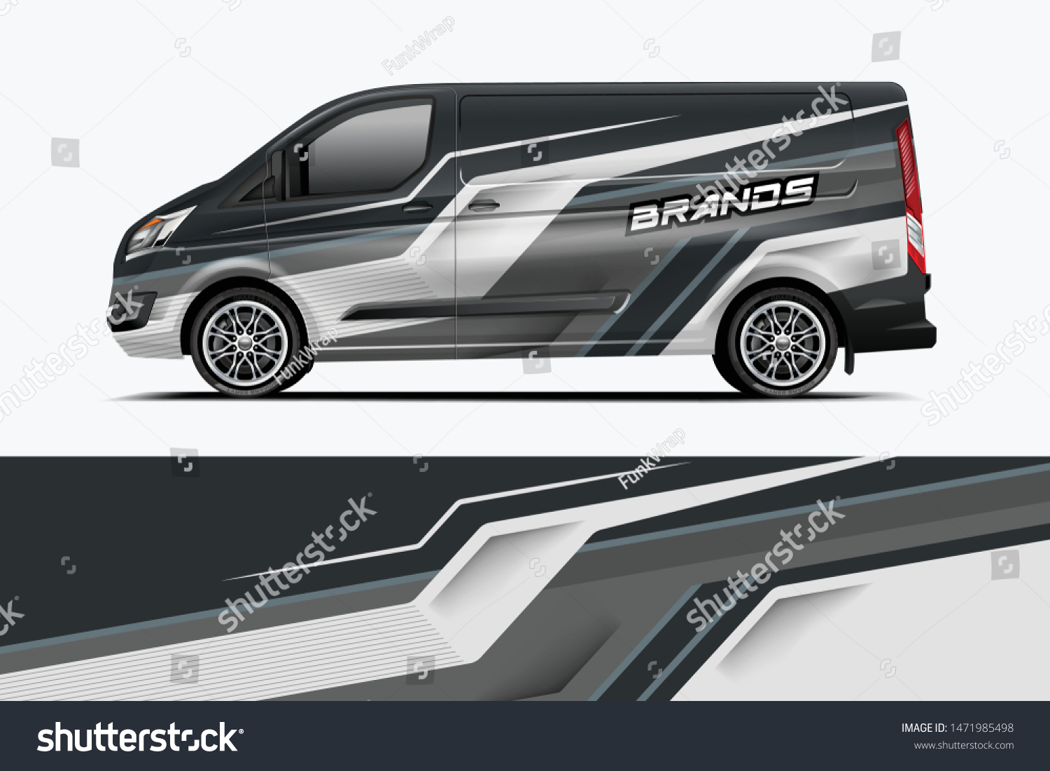 Van wrap design. Wrap, sticker and decal design for company. Vector format - eps 10 Vector dekal