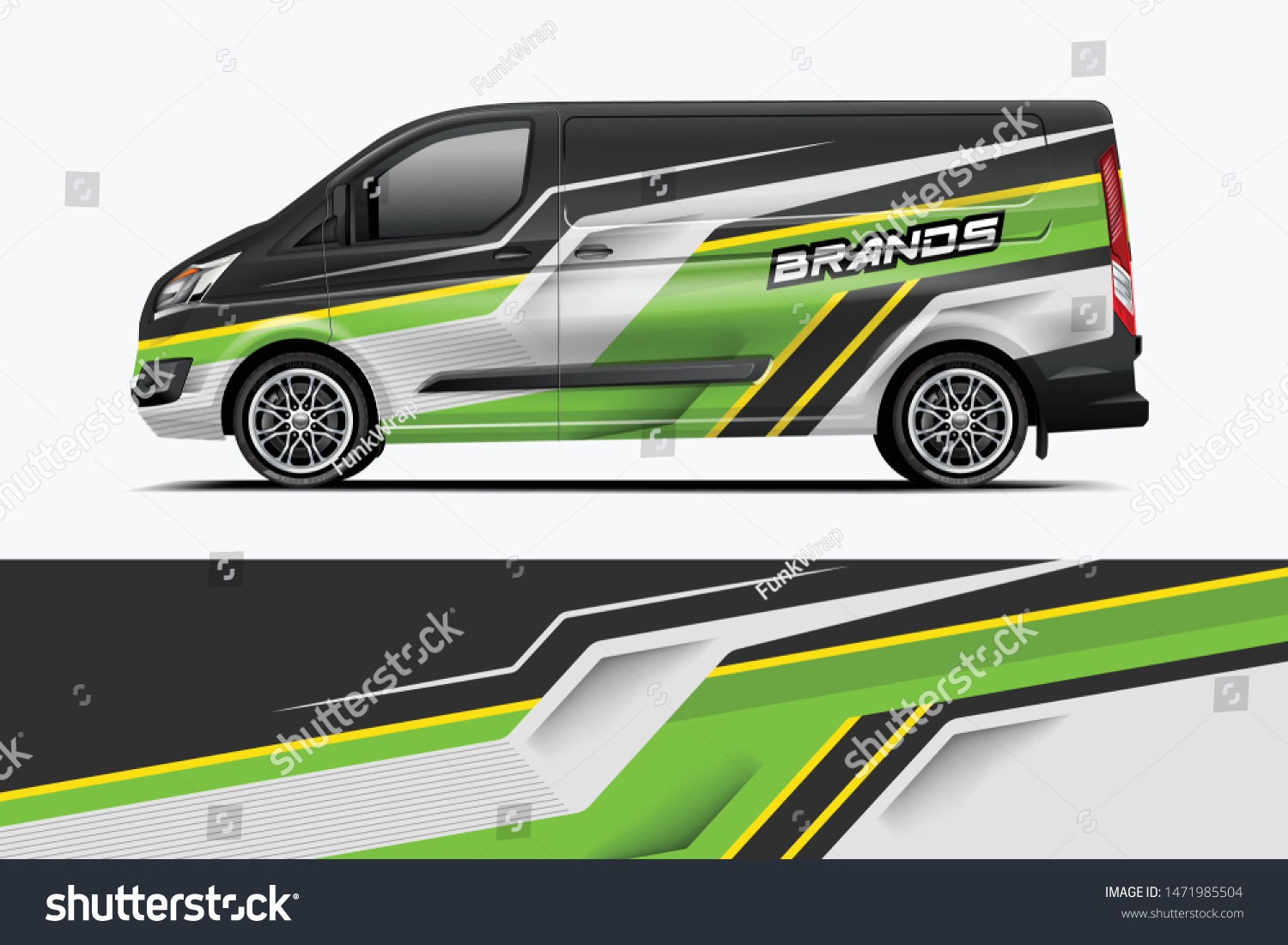 Van wrap design. Wrap, sticker and decal design for company. Vector format - eps 10 Vector dekal