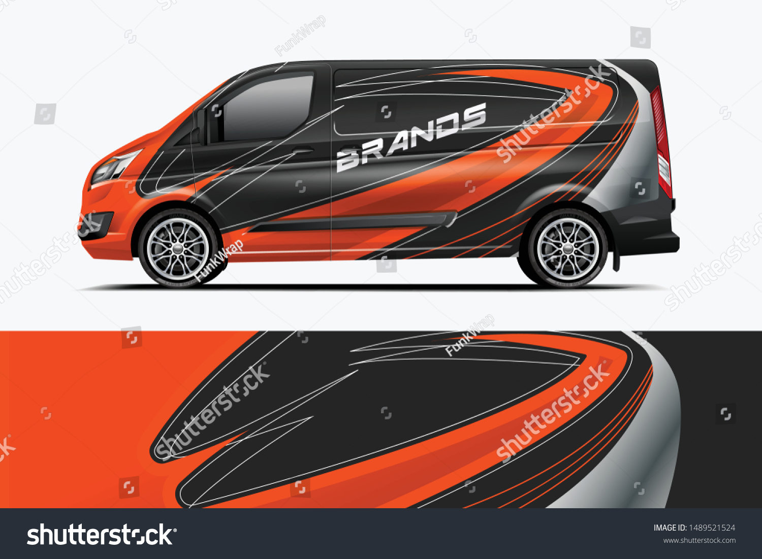 Van wrap design. Wrap, sticker and decal design for company. Vector format dekal