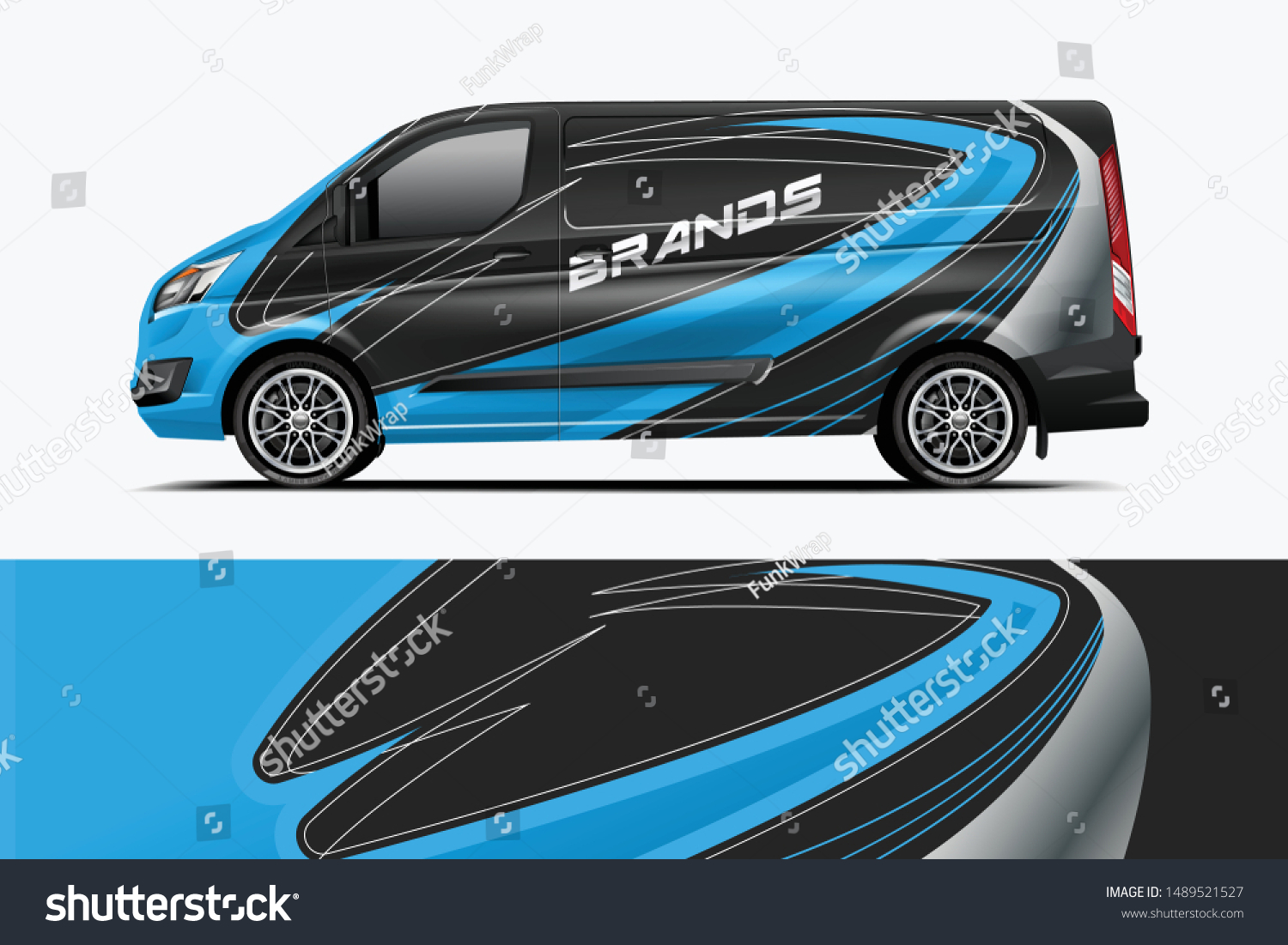Van wrap design. Wrap, sticker and decal design for company. Vector format dekal