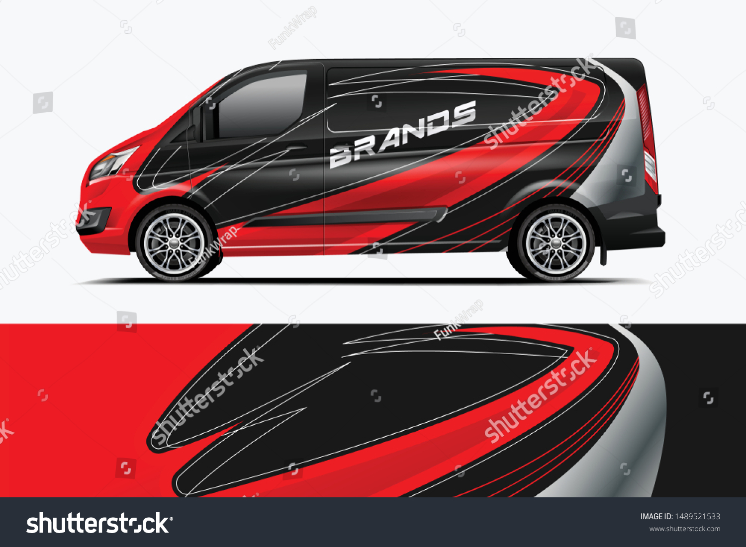 Van wrap design. Wrap, sticker and decal design for company. Vector format dekal