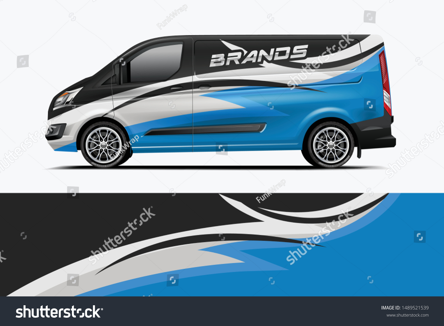 Van wrap design. Wrap, sticker and decal design for company. Vector format dekal