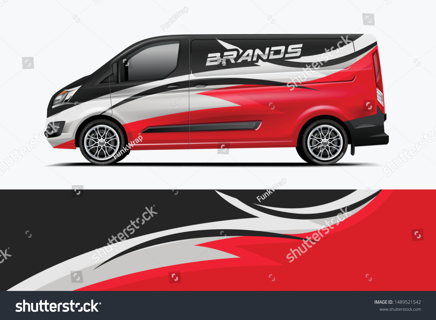 Van wrap design. Wrap, sticker and decal design for company. Vector format dekal
