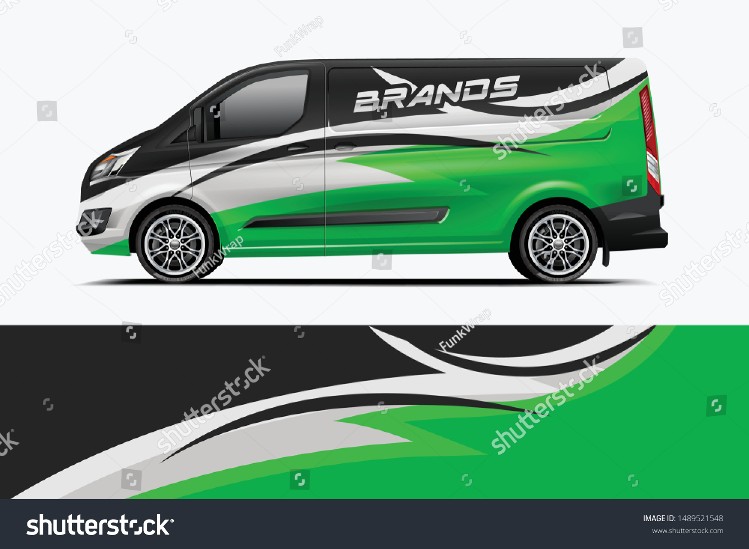 Van wrap design. Wrap, sticker and decal design for company. Vector format dekal