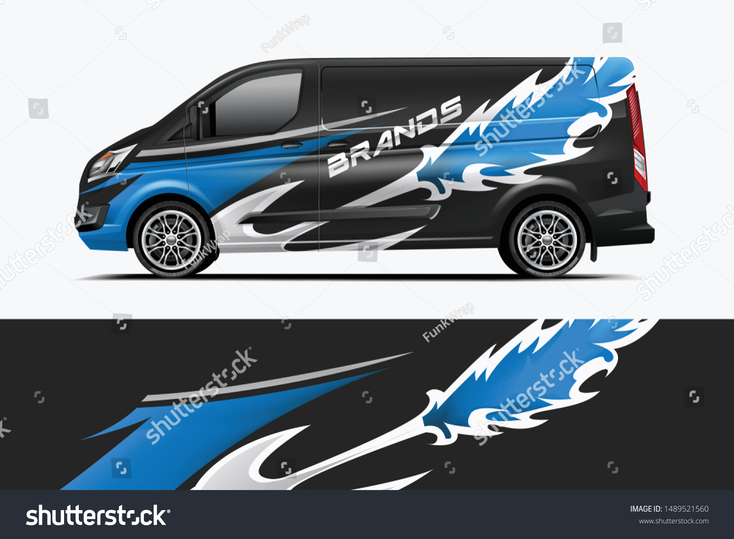 Van wrap design. Wrap, sticker and decal design for company. Vector format dekal