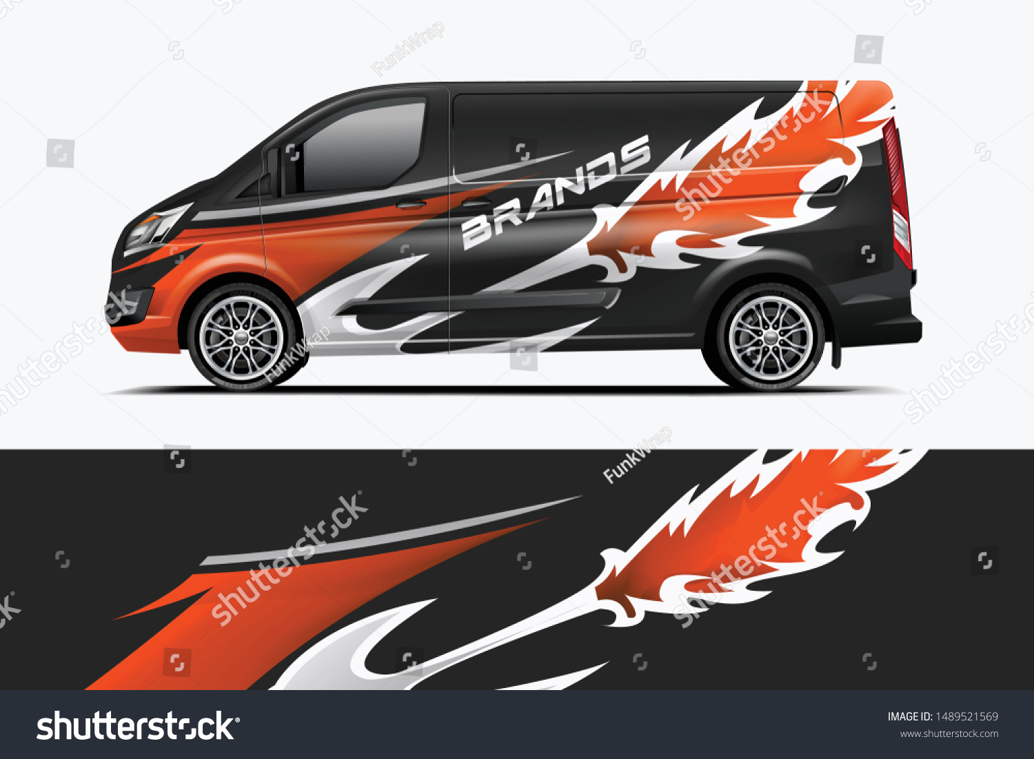 Van wrap design. Wrap, sticker and decal design for company. Vector format dekal