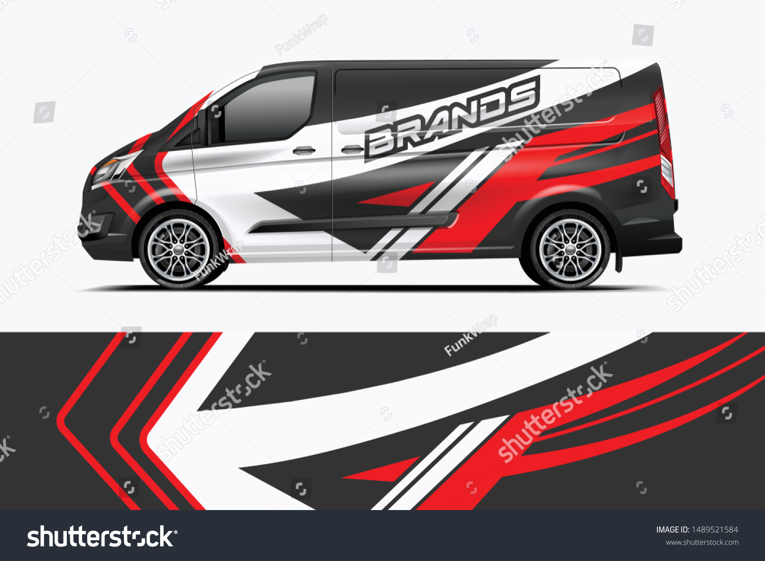 Van wrap design. Wrap, sticker and decal design for company. Vector format dekal
