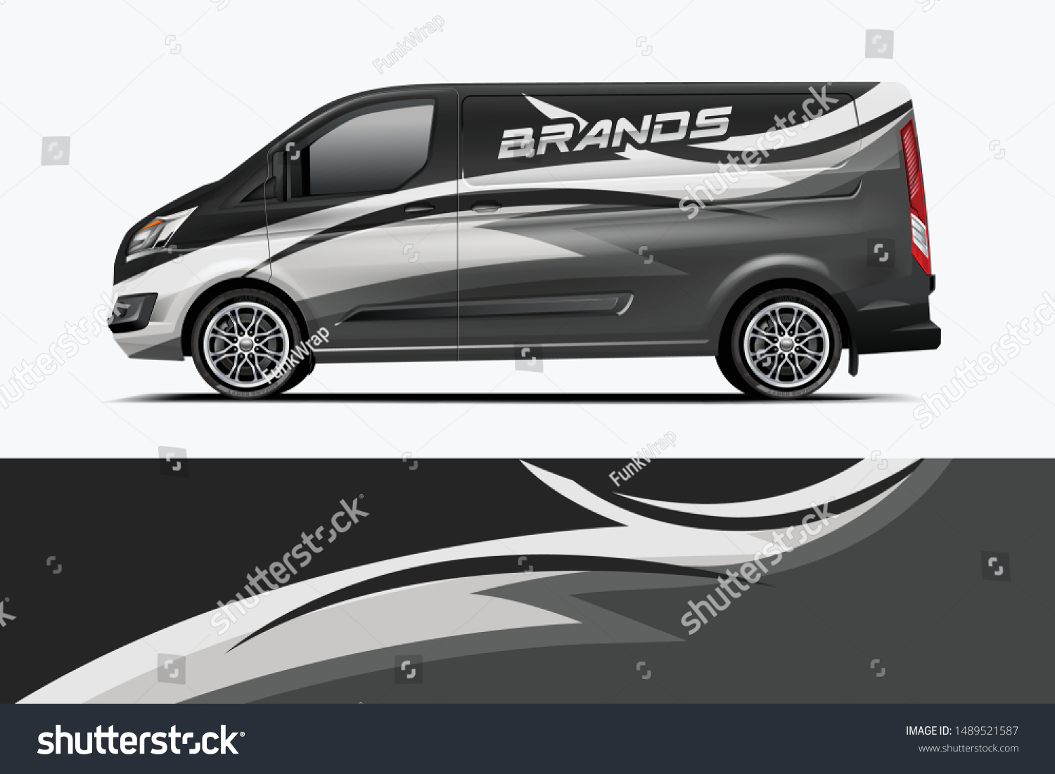 Van wrap design. Wrap, sticker and decal design for company. Vector format dekal