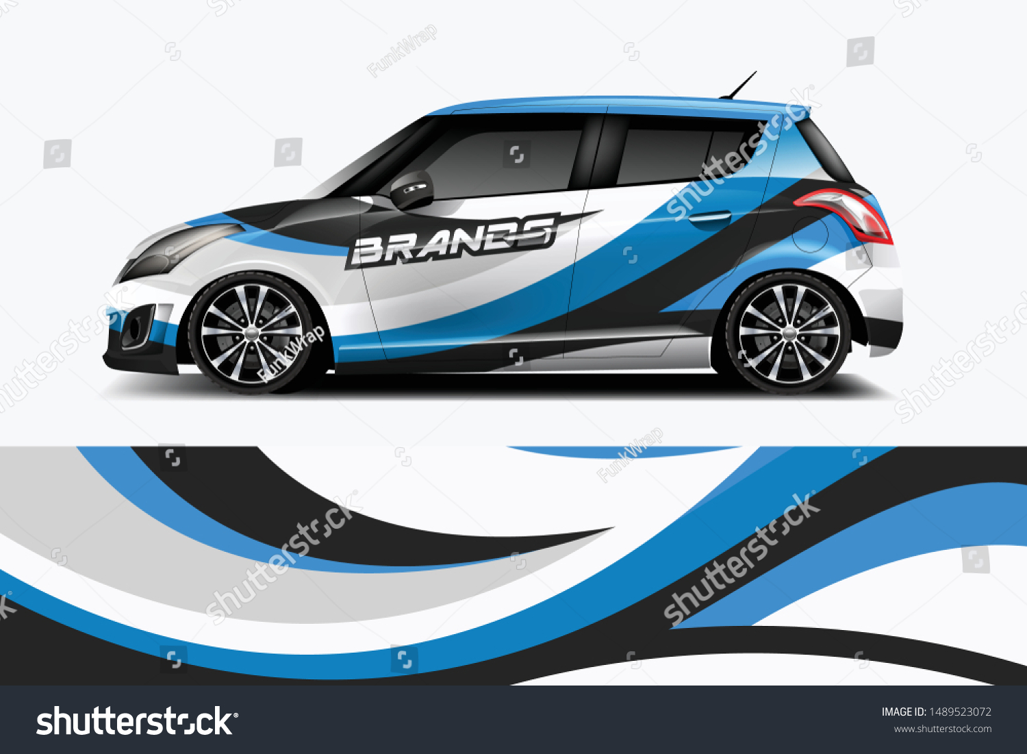 Car wrap graphic racing abstract strip and background for car wrap and vinyl sticker dekal
