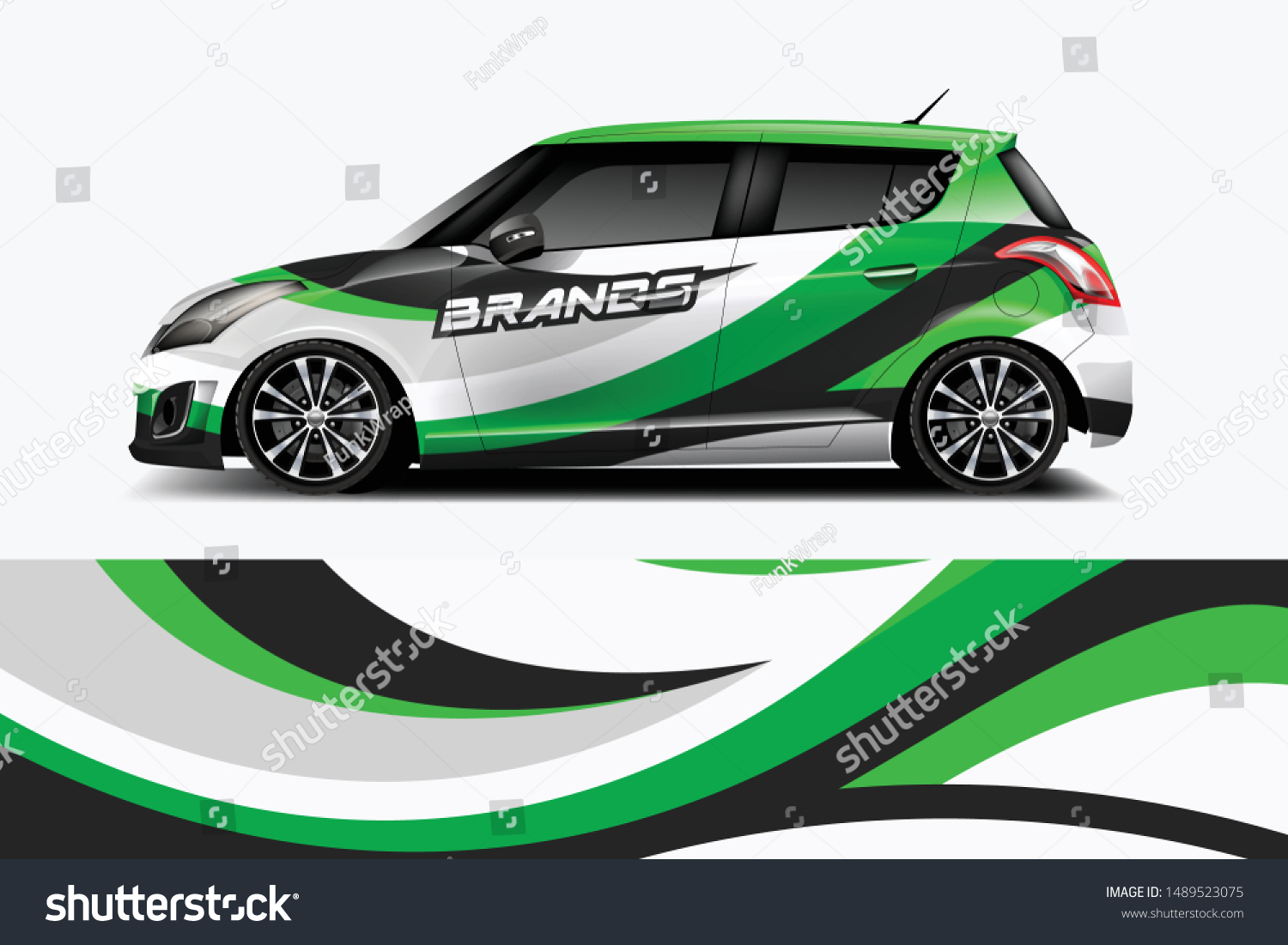 Car wrap graphic racing abstract strip and background for car wrap and vinyl sticker dekal