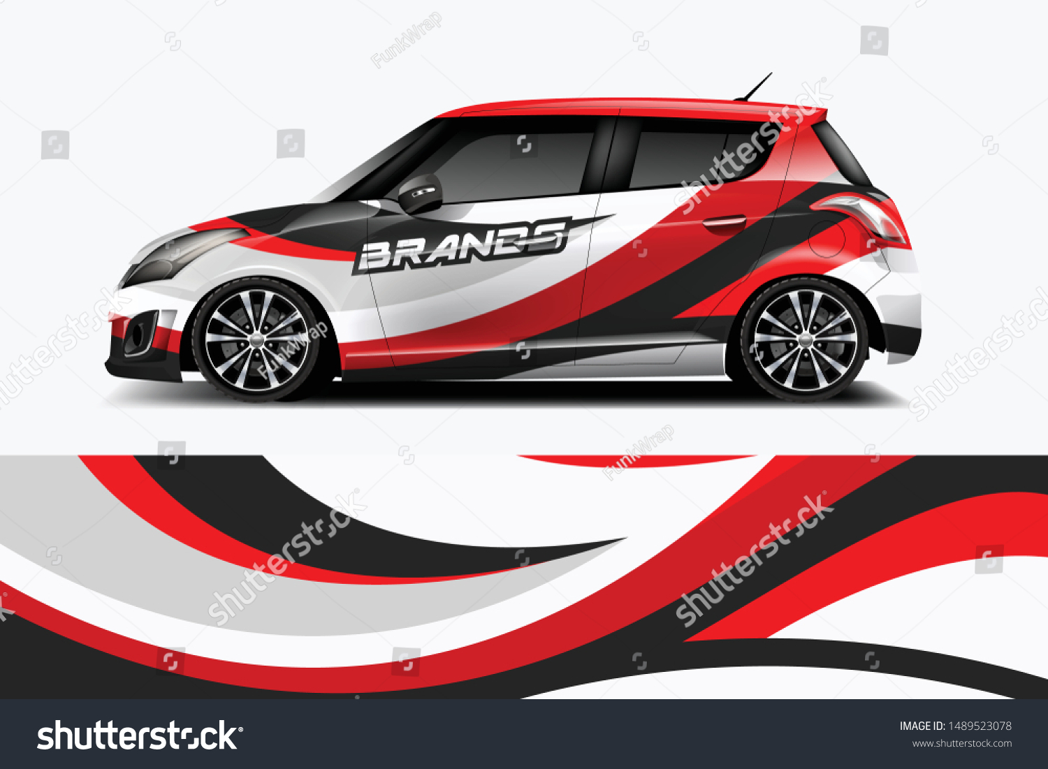 Car wrap graphic racing abstract strip and background for car wrap and vinyl sticker dekal