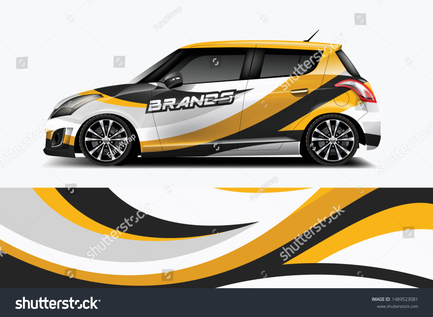 Car wrap graphic racing abstract strip and background for car wrap and vinyl sticker dekal