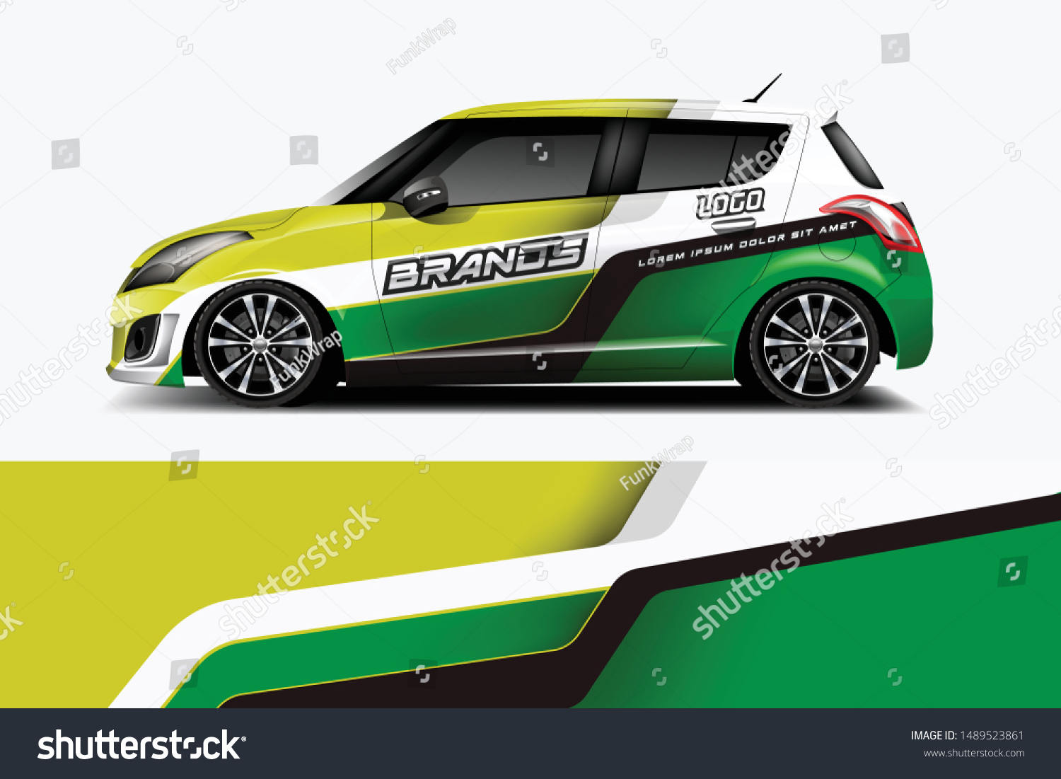 Car wrap graphic racing abstract strip and background for car wrap and vinyl sticker dekal