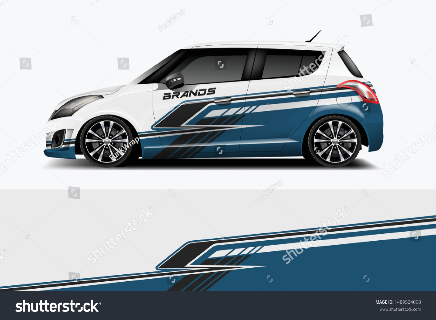 Car wrap graphic racing abstract strip and background for car wrap and vinyl sticker dekal