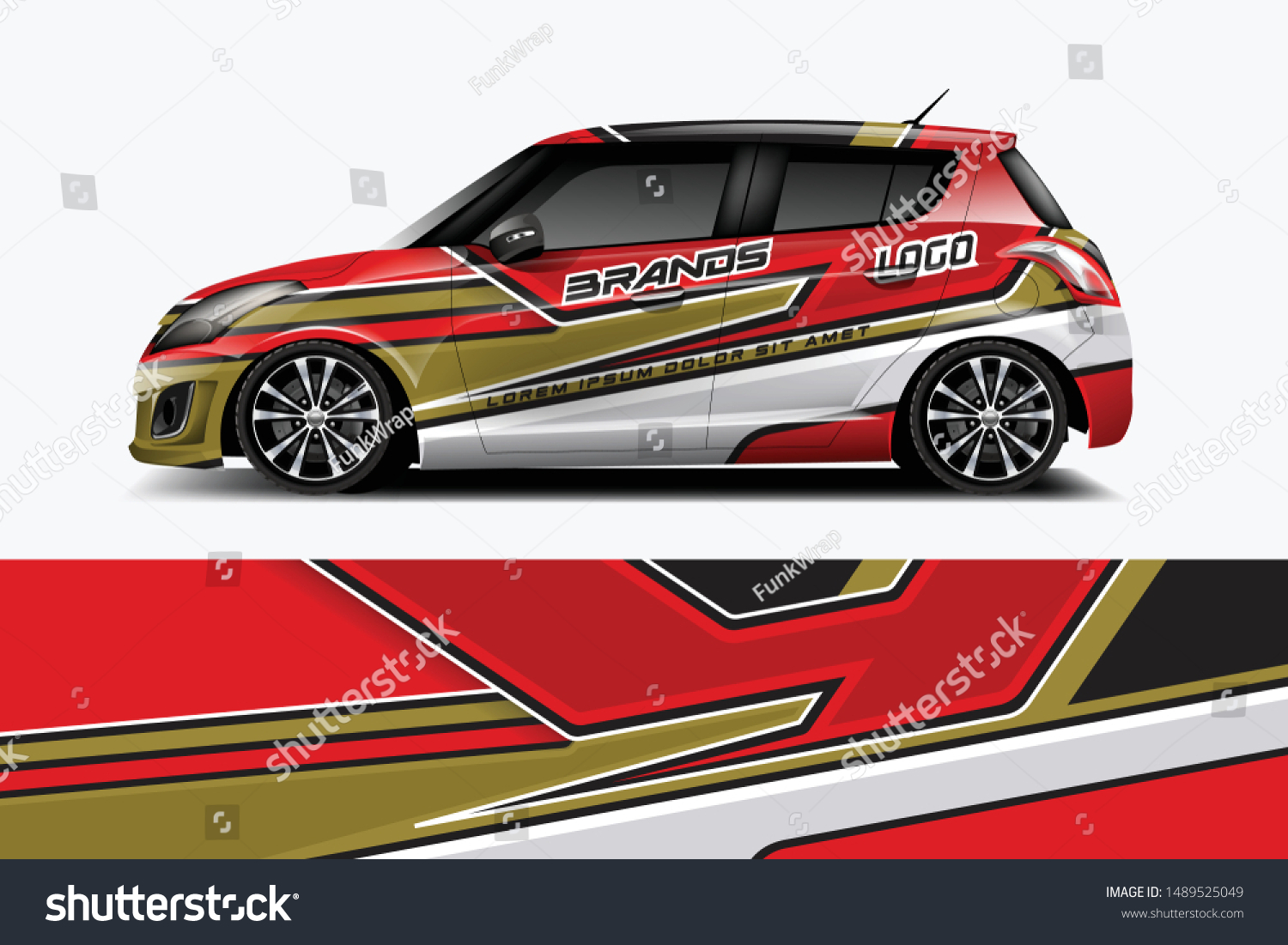 Car wrap graphic racing abstract strip and background for car wrap and vinyl sticker dekal