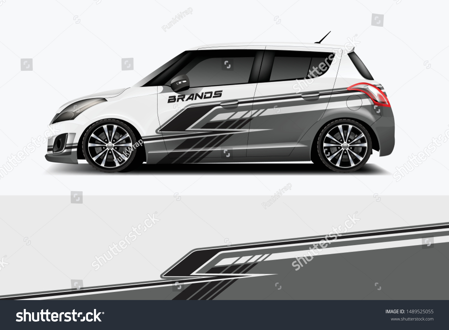 Car wrap graphic racing abstract strip and background for car wrap and vinyl sticker dekal