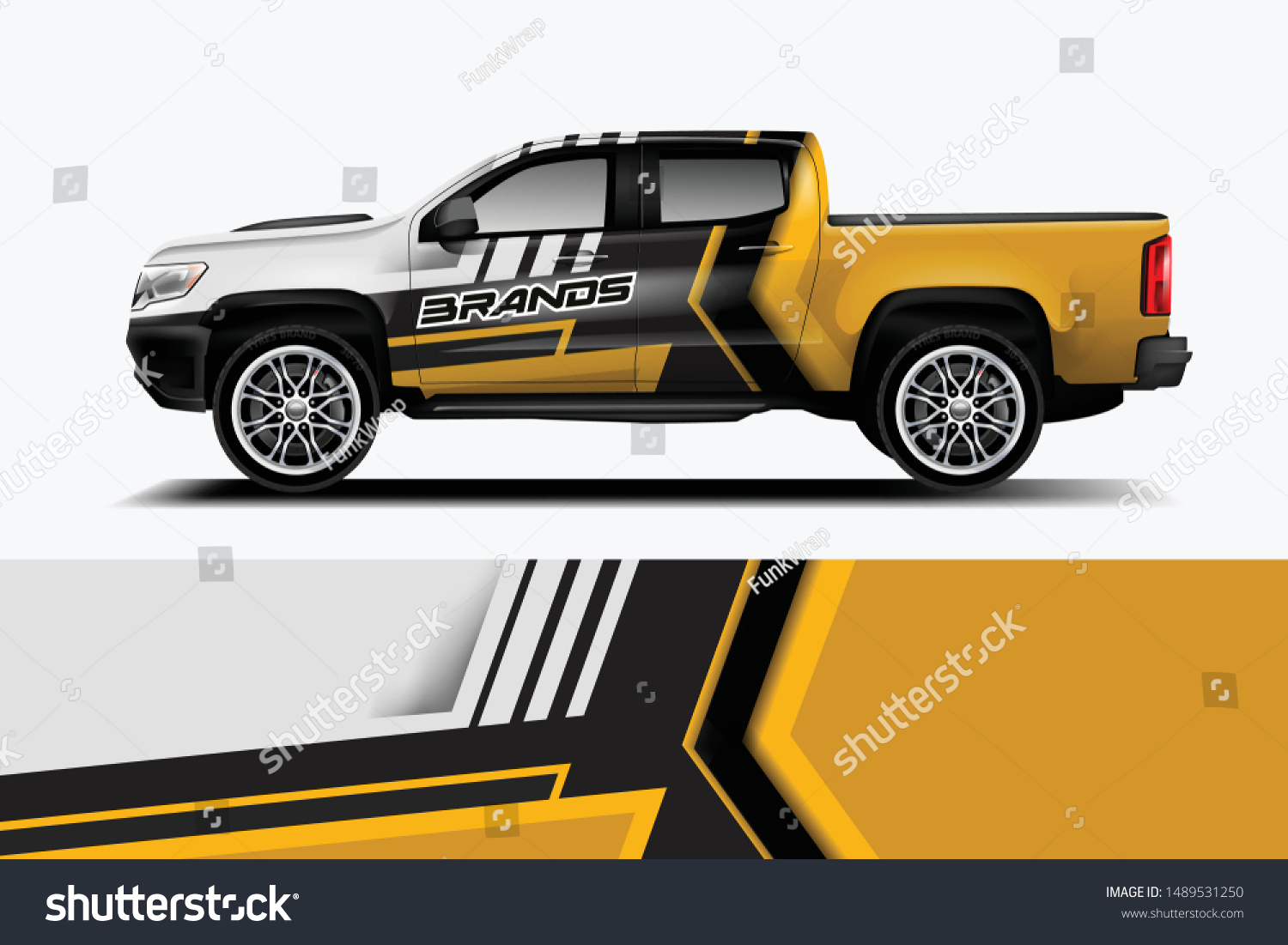 truck and car decal design vector kit. abstract background graphics for vehicle advertisement and vinyl wrap dekal
