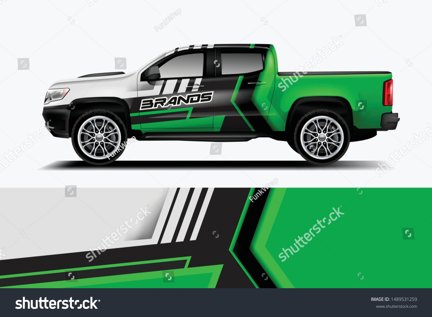 truck and car decal design vector kit. abstract background graphics for vehicle advertisement and vinyl wrap dekal