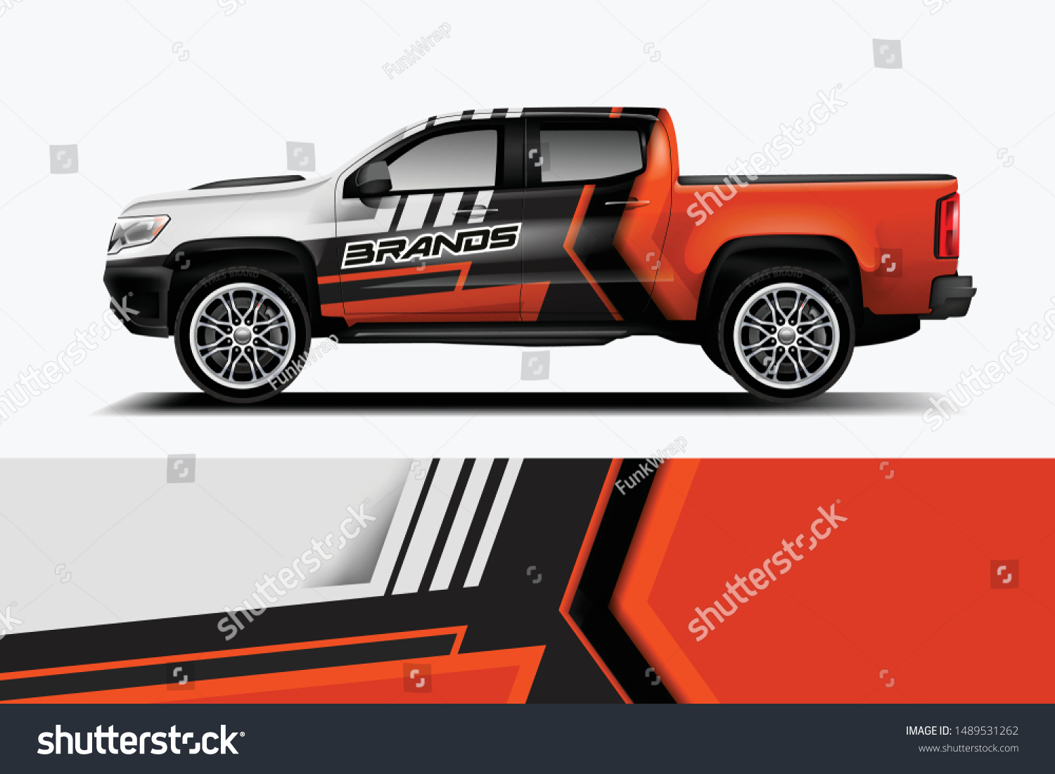 truck and car decal design vector kit. abstract background graphics for vehicle advertisement and vinyl wrap dekal