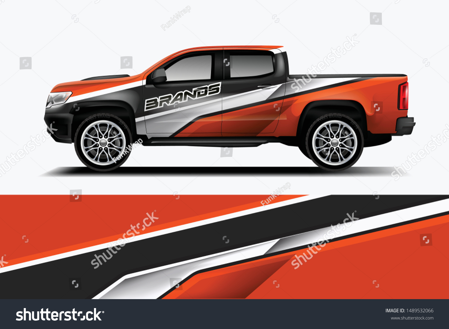 truck and car decal design vector kit. abstract background graphics for vehicle advertisement and vinyl wrap dekal