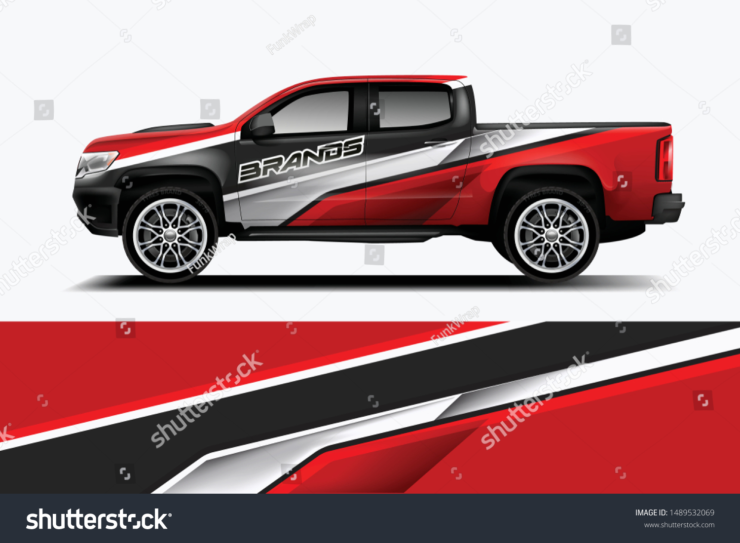 truck and car decal design vector kit. abstract background graphics for vehicle advertisement and vinyl wrap dekal