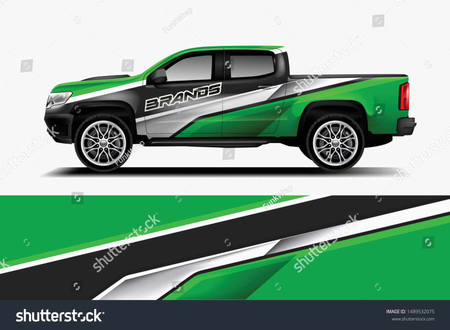 truck and car decal design vector kit. abstract background graphics for vehicle advertisement and vinyl wrap dekal